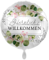 Preview: Folienballon - Herzlich Willkommen - ø 43cm